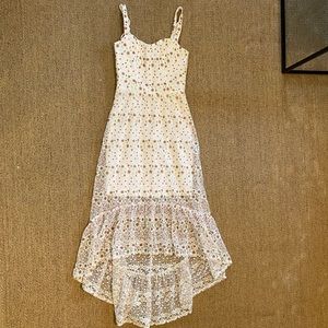 Wren Tie Shoulder High/Low Cocktail Dress